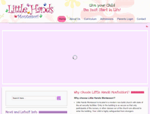Tablet Screenshot of littlehandsmontessori.com